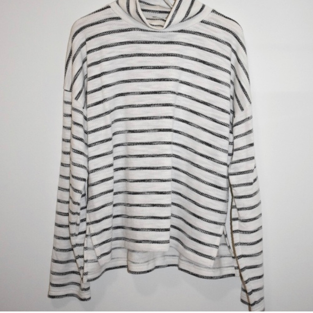 J Crew Striped Mockneck